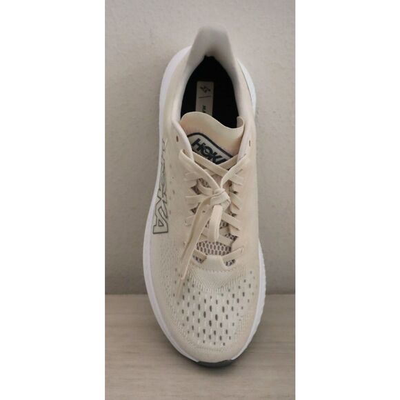 Hoka One One Women's Sz 10B Eggnog Vanilla/Yellowish White Mach 6 Sneakers Shoes - Picture 10 of 15